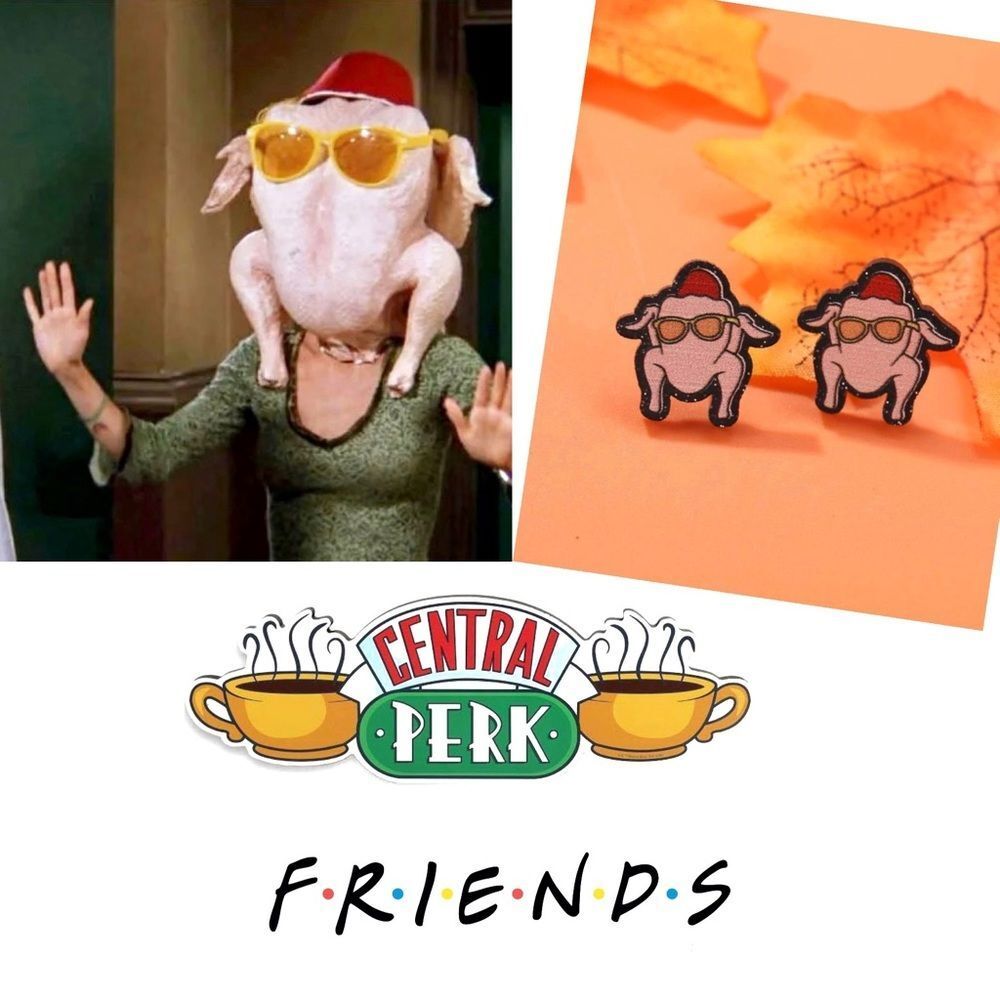 Friends TV Show Turkey Stud Earrings